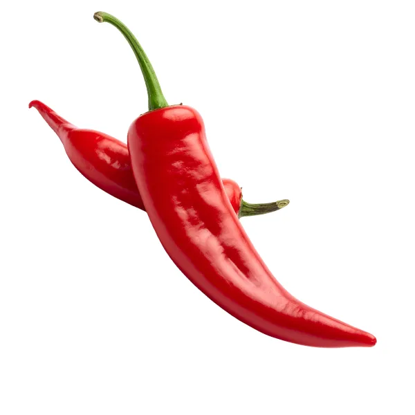 Fresh red chili peppers